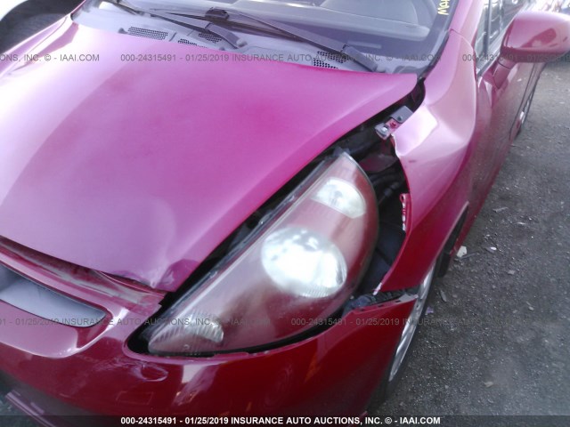 JHMGD37627S040043 - 2007 HONDA FIT S 红色 照片 6