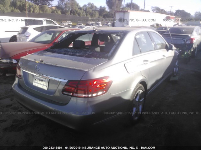 WDDHF5KB5FB127536 - 2015 MERCEDES-BENZ E 350 SILVER photo 4