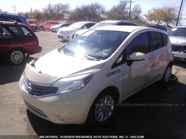3N1CE2CP4FL448467 - 2015 NISSAN VERSA NOTE S/S PLUS/SV/SL/SR CREAM photo 2