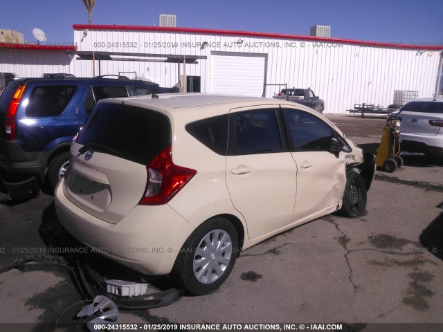 3N1CE2CP4FL448467 - 2015 NISSAN VERSA NOTE S/S PLUS/SV/SL/SR CREAM photo 4
