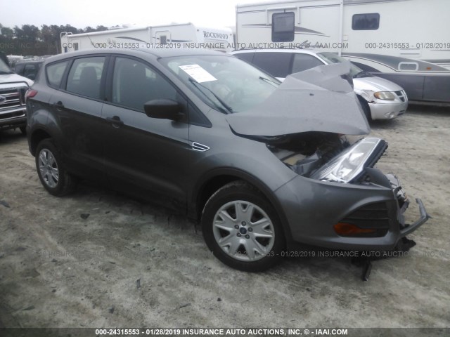 1FMCU0F76EUC04738 - 2014 FORD ESCAPE S GRAY photo 1