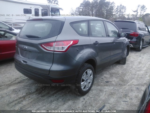 1FMCU0F76EUC04738 - 2014 FORD ESCAPE S GRAY photo 4