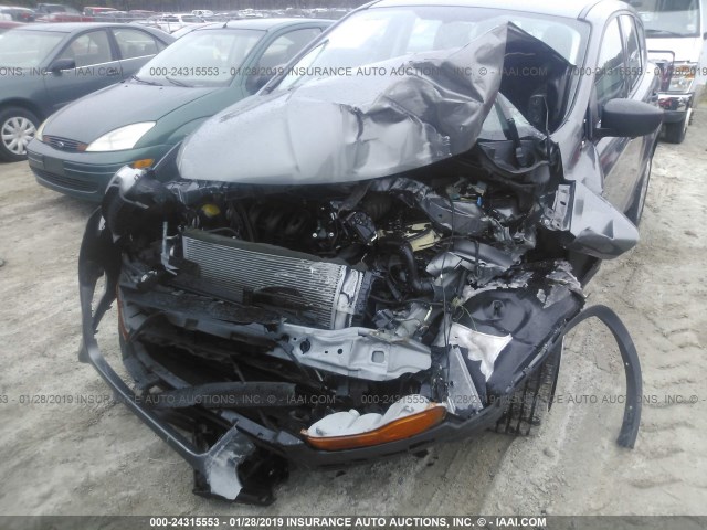 1FMCU0F76EUC04738 - 2014 FORD ESCAPE S GRAY photo 6