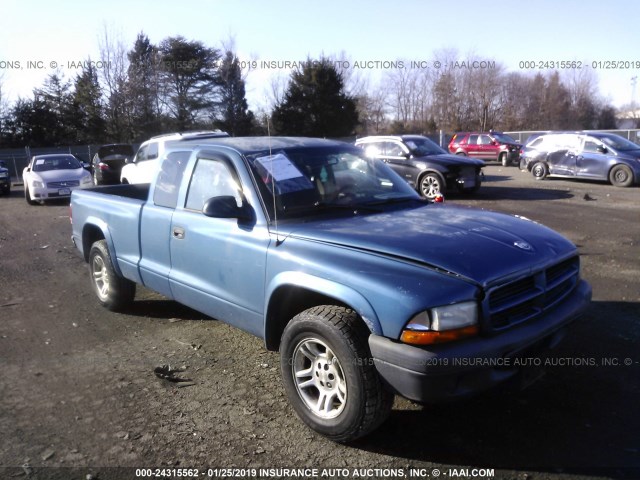 1D7HL12X93S137365 - 2003 DODGE DAKOTA SXT BLUE photo 1