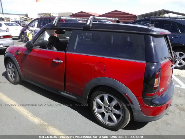 WMWML3C50ATX38573 - 2010 MINI COOPER CLUBMAN RED photo 3