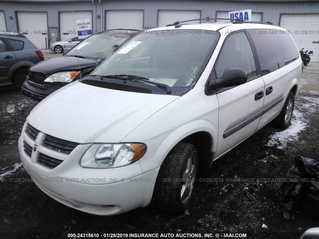 1D4GP24R05B423156 - 2005 DODGE GRAND CARAVAN SE WHITE photo 2