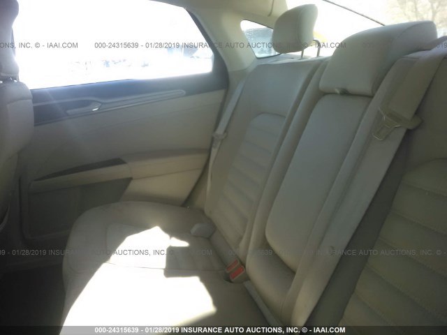 3FA6P0H77FR206082 - 2015 FORD FUSION SE WHITE photo 8