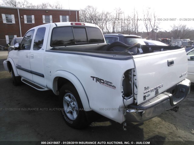 5TBBT44175S461543 - 2005 TOYOTA TUNDRA ACCESS CAB SR5 WHITE photo 3