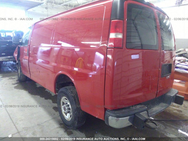 1GTW7FCA2E1910800 - 2014 GMC SAVANA G2500 RED photo 3