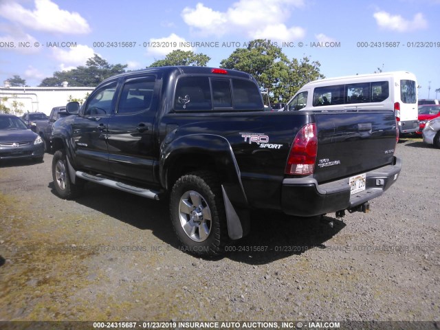 5TELU42N87Z396240 - 2007 TOYOTA TACOMA DOUBLE CAB 黑色 照片 3