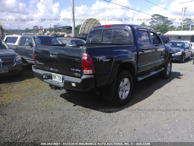 5TELU42N87Z396240 - 2007 TOYOTA TACOMA DOUBLE CAB 黑色 照片 4