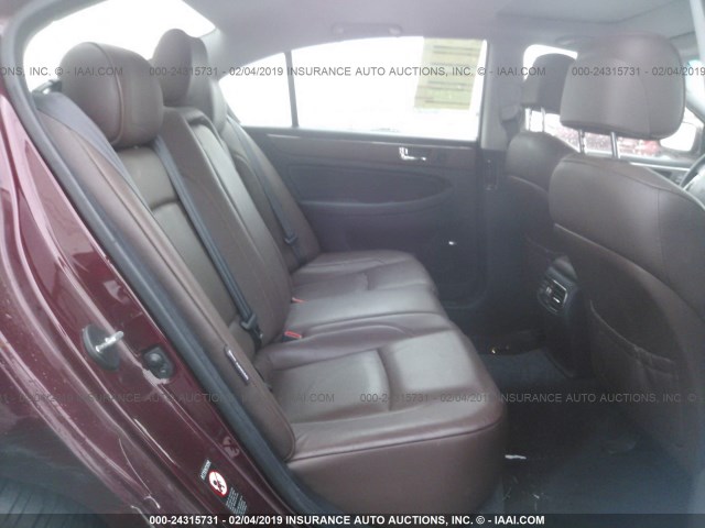 KMHGC46E49U025971 - 2009 HYUNDAI GENESIS 3.8L BURGUNDY photo 8