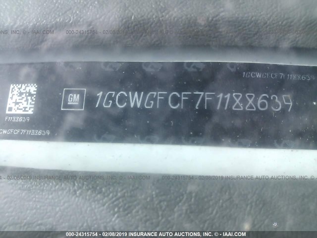 1GCWGFCF7F1188639 - 2015 CHEVROLET EXPRESS G2500  WHITE photo 9