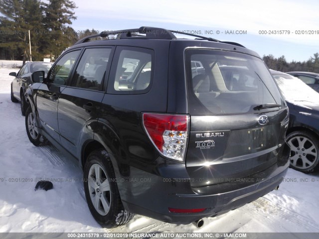 JF2SHABC7BH716060 - 2011 SUBARU FORESTER 2.5X GRAY photo 3