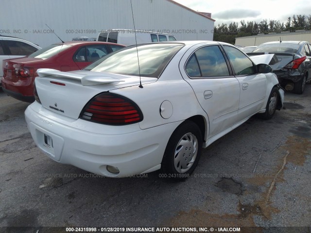 1G2NF52E74C142588 - 2004 PONTIAC GRAND AM SE1 WHITE photo 4