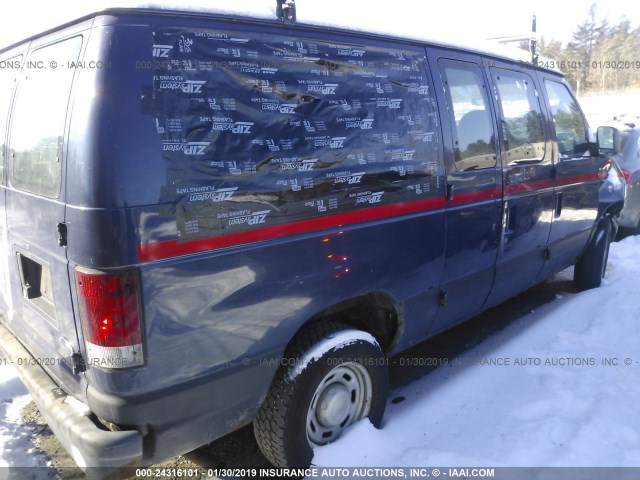 1FMRE11W64HB48285 - 2004 FORD ECONOLINE E150 WAGON BLUE photo 4