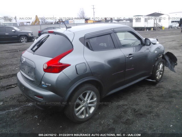 JN8AF5MV3DT221428 - 2013 NISSAN JUKE S/SV/SL GRAY photo 4