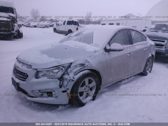 1G1PE5SB3G7110451 - 2016 CHEVROLET CRUZE LIMITED LT SILVER photo 2