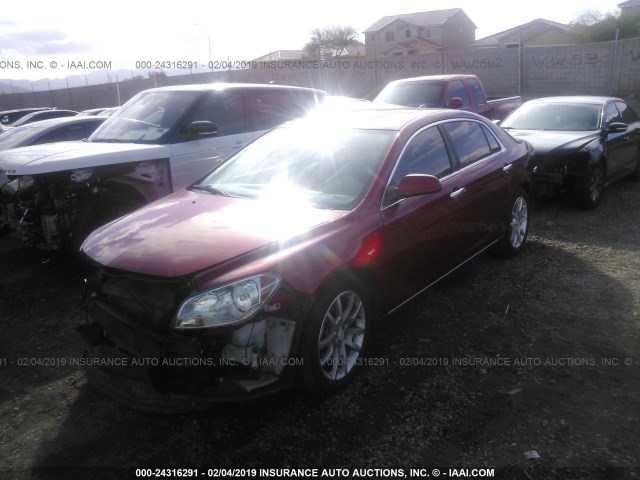 1G1ZE5E01CF230803 - 2012 CHEVROLET MALIBU LTZ RED photo 2