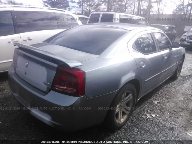 2B3KA43G17H680245 - 2007 DODGE CHARGER SE/SXT GRAY photo 4