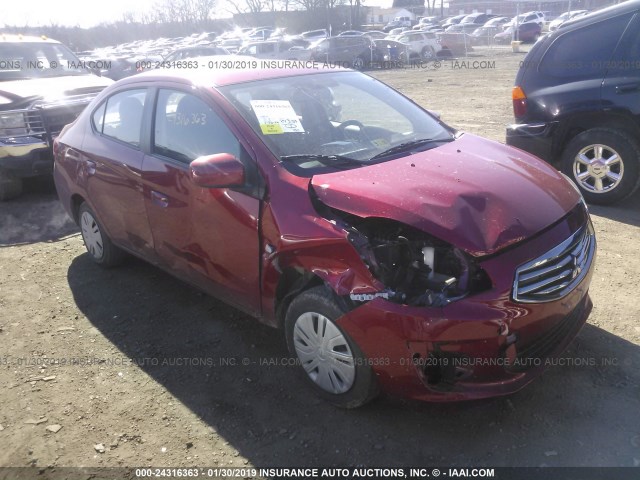 ML32F3FJXJHF00278 - 2018 MITSUBISHI MIRAGE G4 ES Tünd qırmızı foto 1