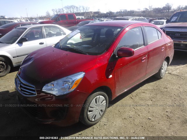 ML32F3FJXJHF00278 - 2018 MITSUBISHI MIRAGE G4 ES Tünd qırmızı foto 2