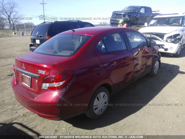 ML32F3FJXJHF00278 - 2018 MITSUBISHI MIRAGE G4 ES Tünd qırmızı foto 4