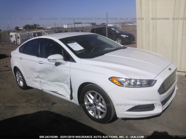 3FA6P0HD6ER227932 - 2014 FORD FUSION SE WHITE photo 1