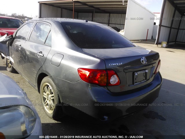 JTDBL40E299036882 - 2009 TOYOTA COROLLA LE/XLE GRAY photo 3