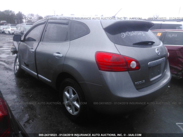 JN8AS5MV7DW657399 - 2013 NISSAN ROGUE S/SV GRAY photo 3