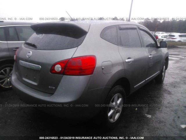 JN8AS5MV7DW657399 - 2013 NISSAN ROGUE S/SV GRAY photo 4