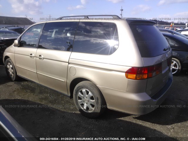 5FNRL18912B030040 - 2002 HONDA ODYSSEY EXL GOLD photo 3