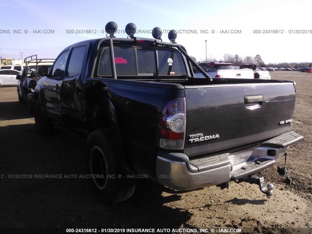 5TFLU4EN7DX078091 - 2013 TOYOTA TACOMA DOUBLE CAB 黑色 照片 3