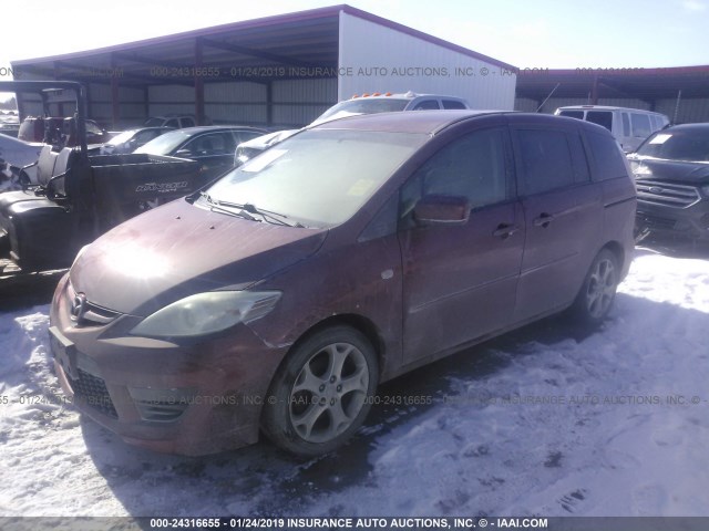 JM1CR293090339740 - 2009 MAZDA 5 RED photo 2