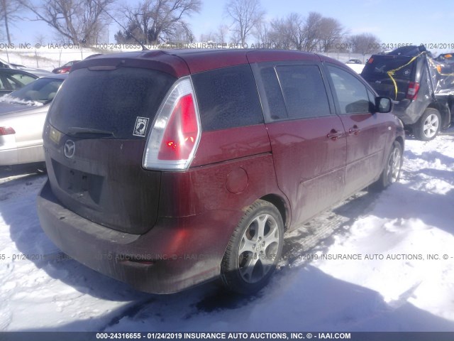 JM1CR293090339740 - 2009 MAZDA 5 RED photo 4