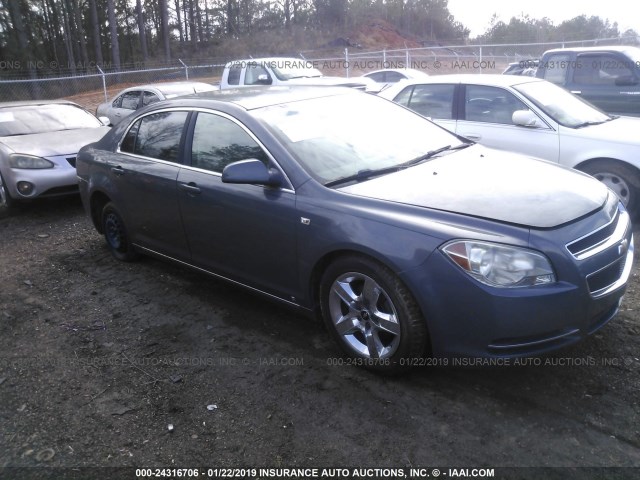 1G1ZH57B884299268 - 2008 CHEVROLET MALIBU 1LT GRAY photo 1
