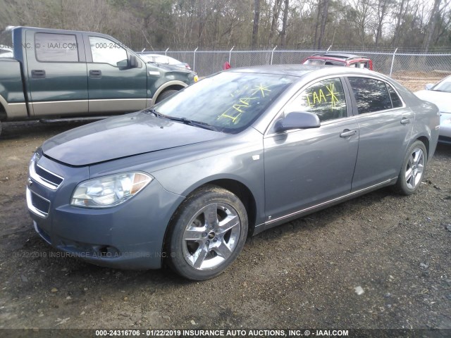 1G1ZH57B884299268 - 2008 CHEVROLET MALIBU 1LT GRAY photo 2