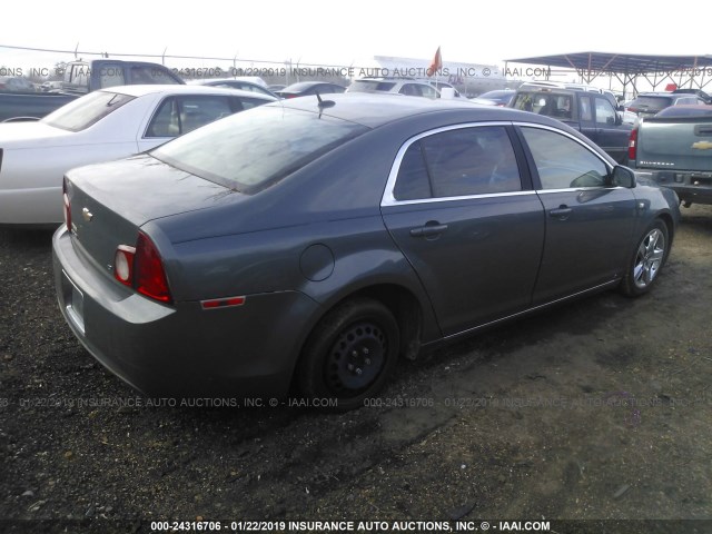 1G1ZH57B884299268 - 2008 CHEVROLET MALIBU 1LT GRAY photo 4