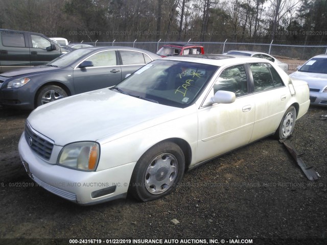 1G6KE57Y42U156141 - 2002 CADILLAC DEVILLE DHS WHITE photo 2