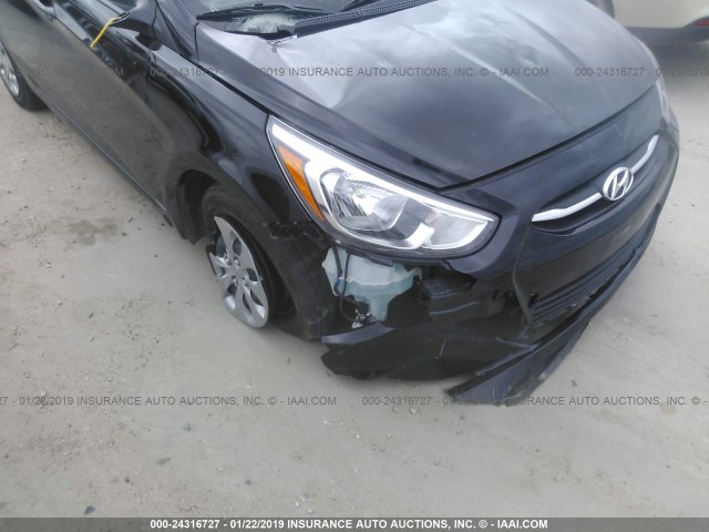 KMHCT4AEXHU386576 - 2017 HYUNDAI ACCENT SE BLACK photo 6