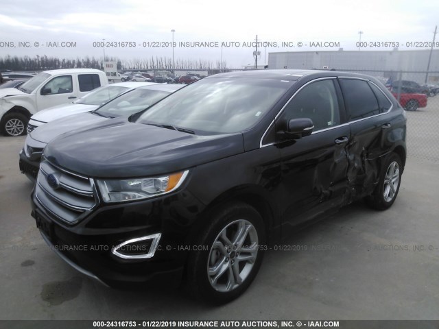 2FMPK3K90JBB41992 - 2018 FORD EDGE TITANIUM BLACK photo 2