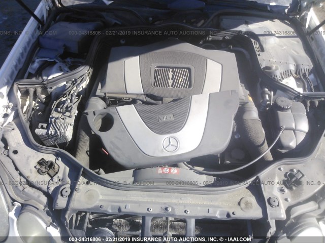 WDBUH87JX6X188631 - 2006 MERCEDES-BENZ E WHITE photo 10