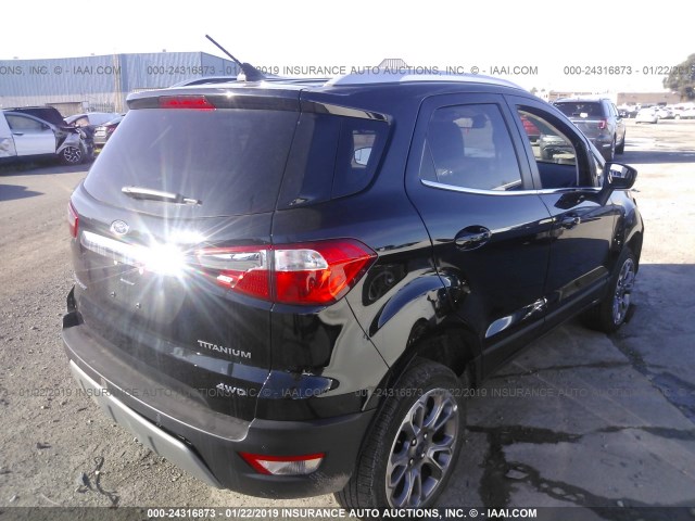 MAJ6P1WL3JC210675 - 2018 FORD ECOSPORT TITANIUM BLACK photo 4