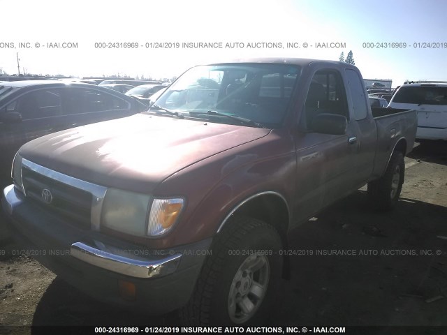 4TASN92N8XZ516230 - 1999 TOYOTA TACOMA XTRACAB PRERUNNER RED photo 2