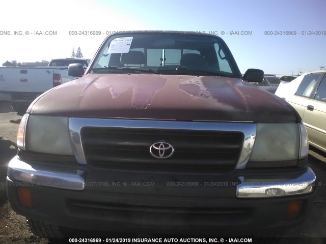 4TASN92N8XZ516230 - 1999 TOYOTA TACOMA XTRACAB PRERUNNER RED photo 6