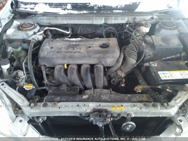 2T1LR32E45C500818 - 2005 TOYOTA COROLLA MATRIX XR SILVER photo 10