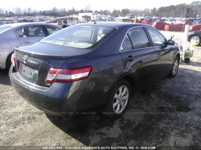 4T1BF3EK6AU531163 - 2010 TOYOTA CAMRY GRAY photo 4