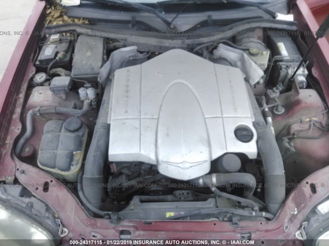1C3AN69L66X065140 - 2006 CHRYSLER CROSSFIRE LIMITED RED photo 10