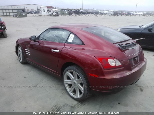 1C3AN69L66X065140 - 2006 CHRYSLER CROSSFIRE LIMITED RED photo 3