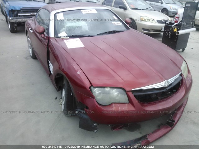 1C3AN69L66X065140 - 2006 CHRYSLER CROSSFIRE LIMITED RED photo 6